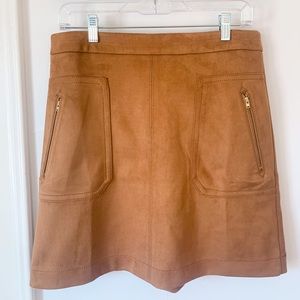 BRAND NEW - LOFT Tan Suede Shift Skirt